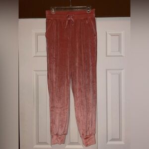 Victoria’s Secret Orange Velour Track Suit (Zip jacket & Joggers)